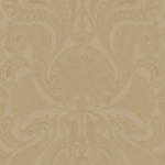 Beige behang met een klassiek, symmetrisch paisley-patroon uit de Cole & Son Malabar collectie.