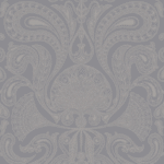 Lila Cole & Son Malabar behang met een sierlijk paisley-patroon in wit.