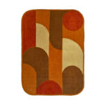 Rechthoekig Elitis Acapulco vloerkleed TA 120 37 04 met abstract patroon in warme aardetinten.