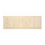 Langwerpig Elitis Alaska TA 125 03 06 vloerkleed in beige tint met vier rechthoekige vlakken.