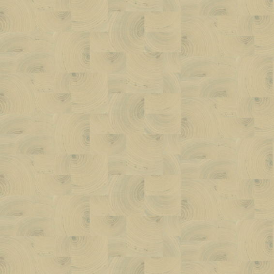 Beige behang met een houtstructuurpatroon uit de Elitis Empreintes Marqueteries-collectie.