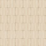 Lichtbeige behang met een geometrisch patroon van rechthoekige panelen uit de Elitis Feuilles d’or Marqueteries-collectie.