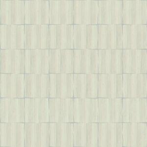 Lichtbeige behang met een subtiel geometrisch patroon uit de Elitis Feuilles d’or Marqueteries collectie.
