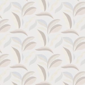 Bloemenpatroon in zachte pastelkleuren op het behang Elitis Flower Power Nid d’oiseau TP 300 01.