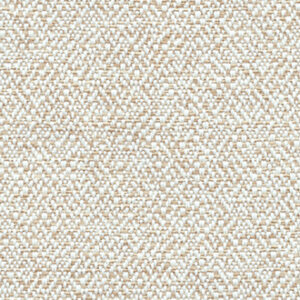 Beige en witte geweven outdoorstof Elitis Iseo OD 113-03 met een fijne textuur.