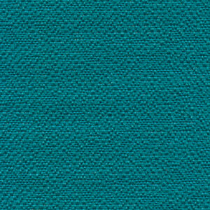 Detailopname van turquoise Elitis Iseo outdoor stof met een grove weefstructuur.