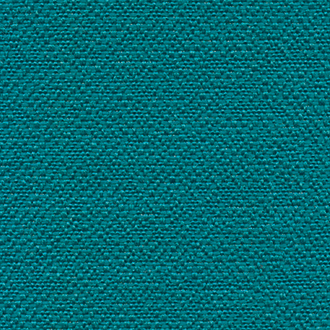 Detailopname van turquoise Elitis Iseo outdoor stof met een grove weefstructuur.