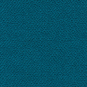 Detailopname van de turquoise Elitis Iseo outdoorstof OD_113-45 met grove weefstructuur.