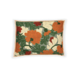 Sierkussen Elitis Jane CO-253-37-02 met een bloemrijk patroon in oranje, rood, groen en crème.