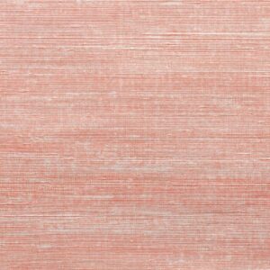 Textuur van Elitis Kosa zijdebehang in een roze-metallic tint met fijne horizontale lijnen.