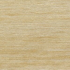 Goudkleurig Elitis Seta Metal behang met een horizontale, gegolfde textuur.
