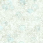 Licht abstract patroon van de Elitis-TP-281-02 behangcollectie met halve boogvormen in wit en zachte blauw- en grijstinten.