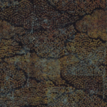 Donkere, artistieke Elitis-TP-288-03 textuur met een patroon van verspreide, stipvormige bloemmotieven in aardetinten.