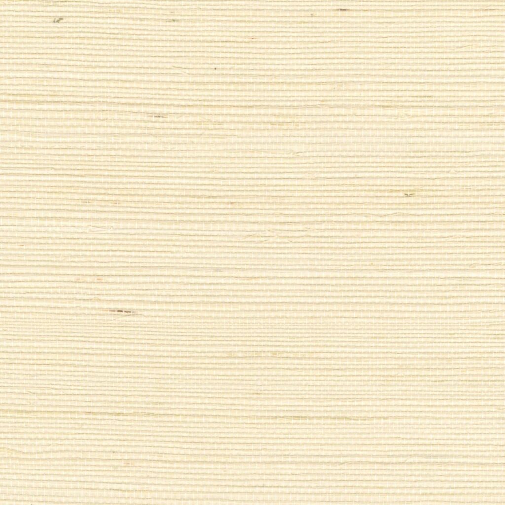 Beige Elitis Tribus sisal behang met fijne horizontale weefstructuur.