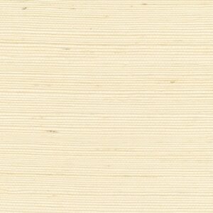 Beige Elitis Tribus sisal behang met fijne horizontale weefstructuur.