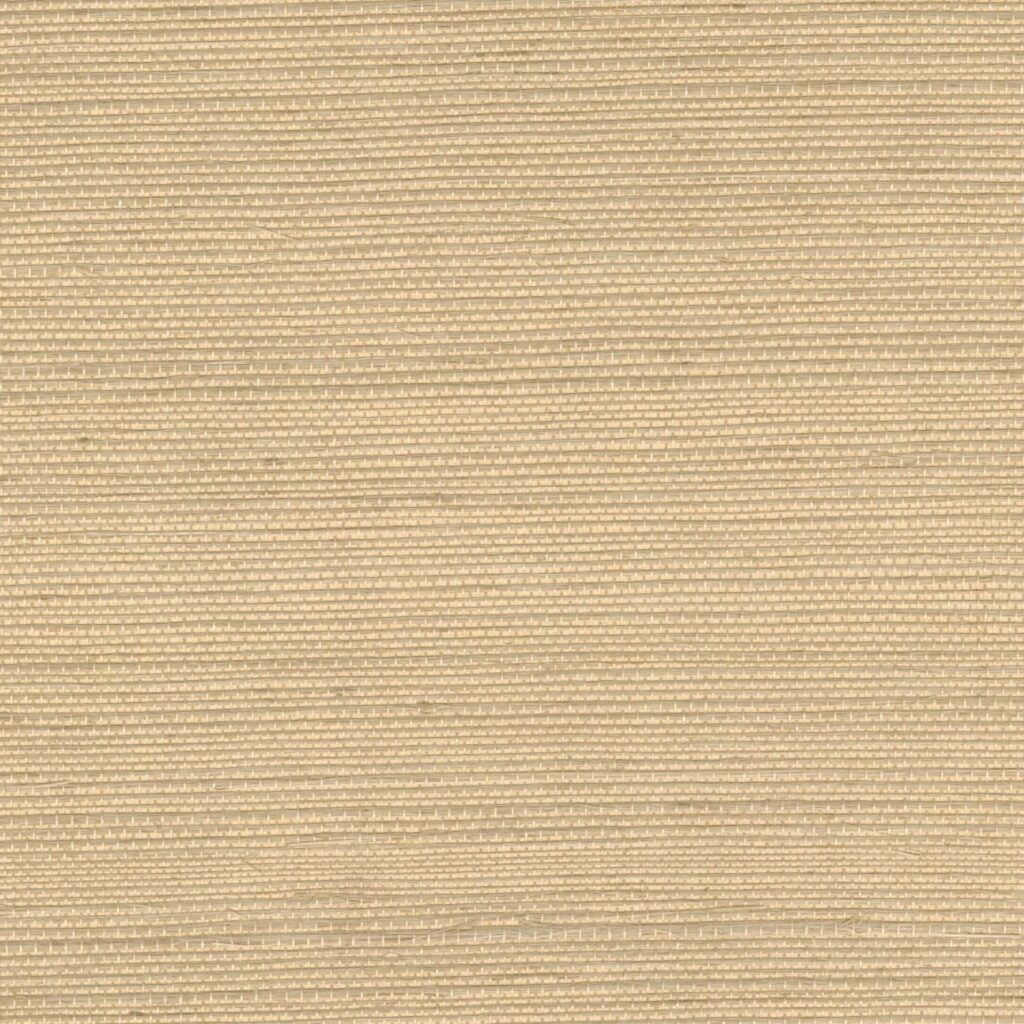 Beige wandbekleding met fijne horizontale structuur uit de Elitis Tribus sisal collectie, model RM 1069 11.