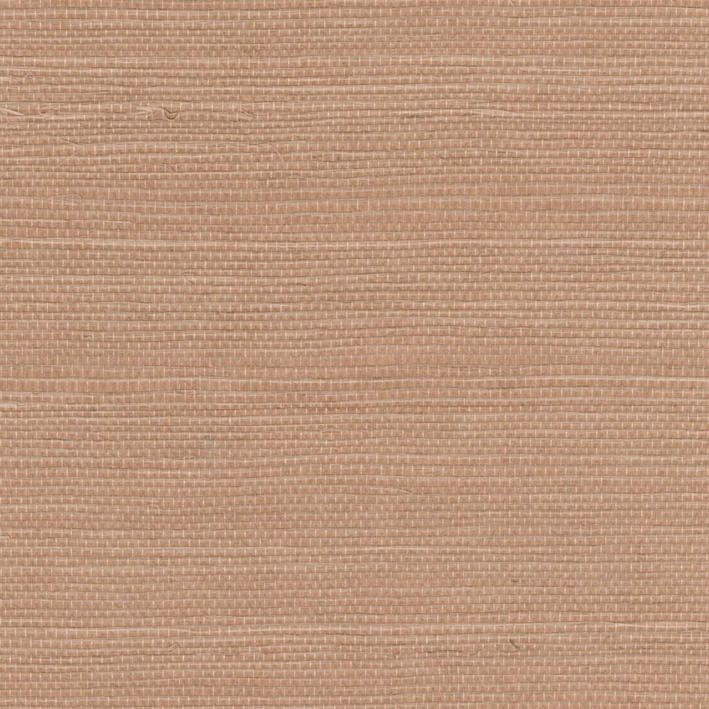 Beige wandbekleding van Elitis Tribus collectie met een fijn geweven sisalstructuur.