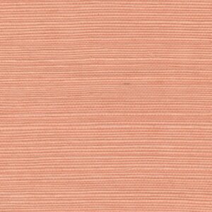 Textuur van de Elitis Tribus sisal wandbekleding in een warme, licht oranje tint met fijne horizontale lijnen.