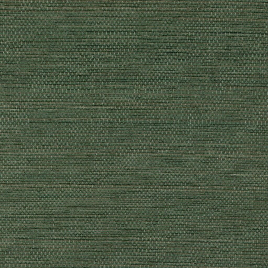 Groene, horizontaal geweven sisal wandbekleding uit de Elitis Tribus collectie (rm 1069 62).
