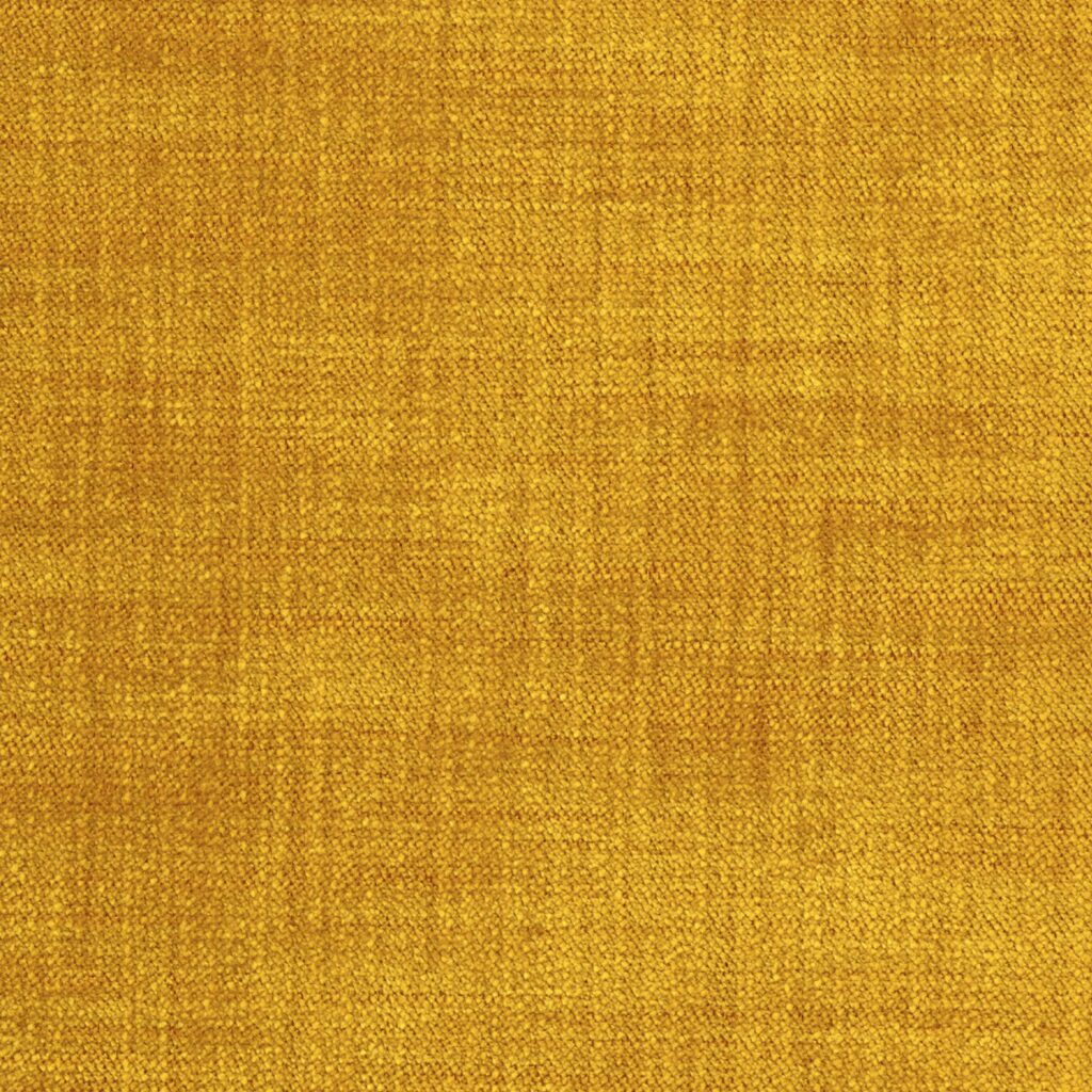 Mosterdgeel Elitis Alcove 2 RM 410 23 behang met een textielachtige structuur.