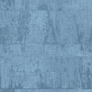 Blauw Elitis Atelier d’Artiste VP 880 40 behang met een textuur van verweerde, horizontale stroken.