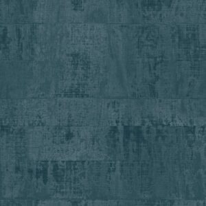 Donkerblauw Elitis Atelier d'Artiste VP 880 42 behang met een verweerde, textielachtige structuur.