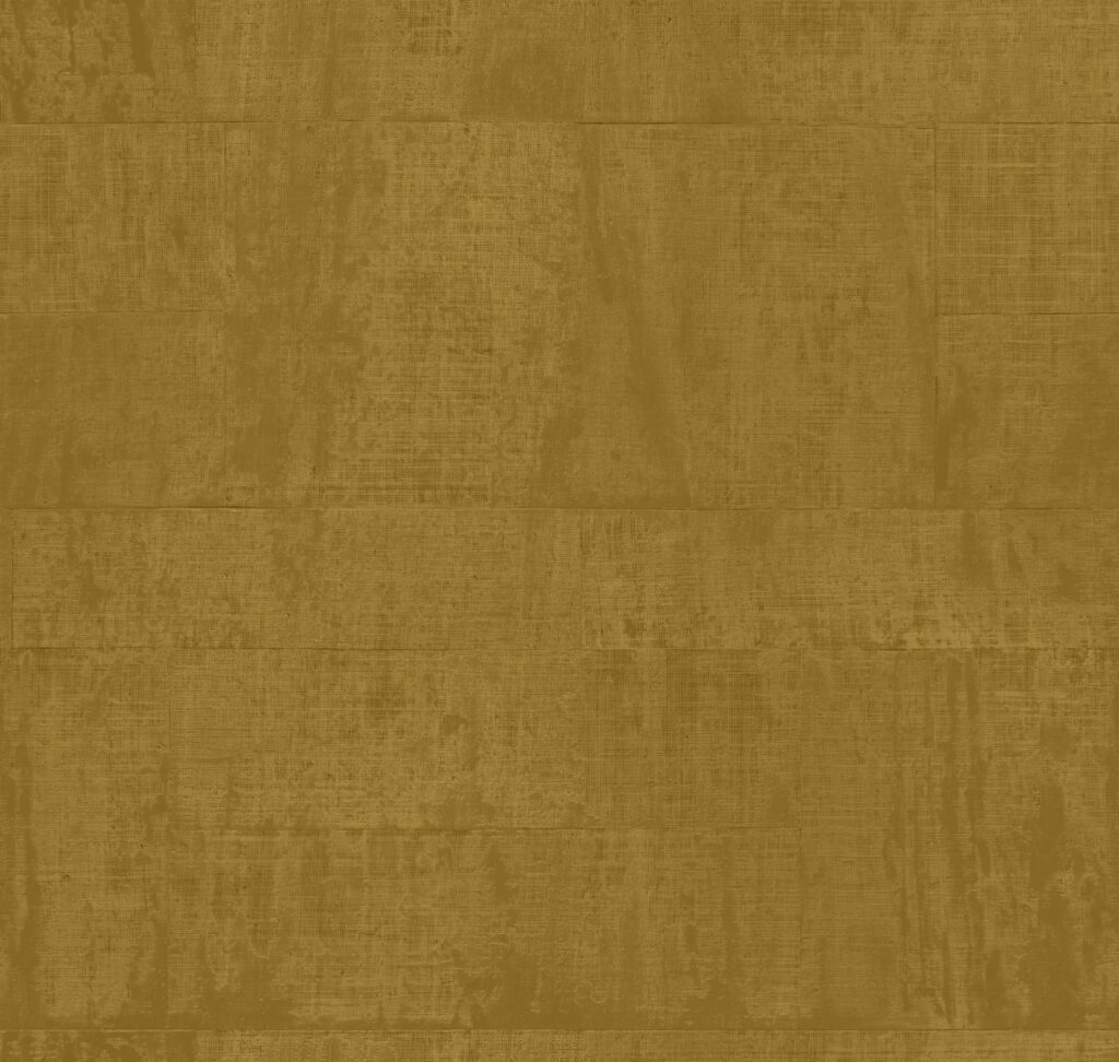 Mosterdgeel Elitis Atelier d'Artiste VP 880 62 behang met een subtiele textuur en linnenachtig patroon.