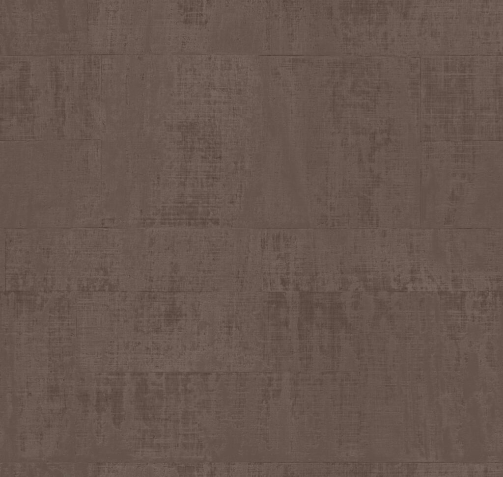 Donkerbruin behang met een verweerde textuur uit de Elitis Atelier d'Artiste VP 880 70 collectie.