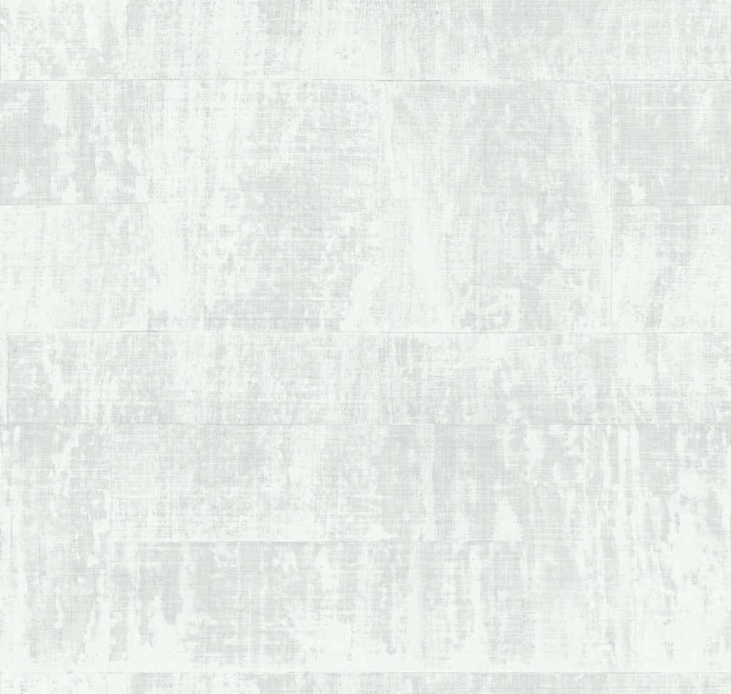 Lichtgrijs Elitis Atelier d'Artiste VP 880 80 behang met een textuur die doet denken aan geschilderd linnen.