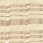 Alt-tekst: Beige en lichtbruine geweven stof met een geruit patroon uit de Elitis Baleares Brisa collectie.
