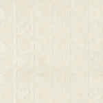 Crèmekleurig Elitis Baleares Eivissa LR 370 01 behang met een subtiel geometrisch reliëfpatroon.