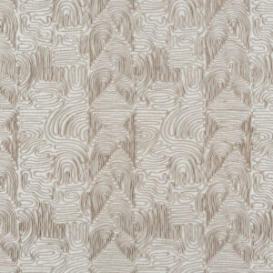 Abstract patroon met reliëf in beige en crème uit de Elitis Baleares Llenya LZ 905 01 collectie.