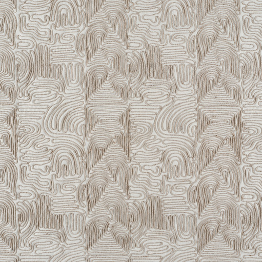 Abstract patroon met reliëf in beige en crème uit de Elitis Baleares Llenya LZ 905 01 collectie.