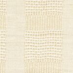 Detailopname van het geweven textielpatroon Elitis Baleares Vista CN 005 03 in beige en crèmetinten.