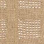 Detail van Elitis Baleares Vista CN 005 29 met een geweven beige textielstructuur en open rasterpatronen.
