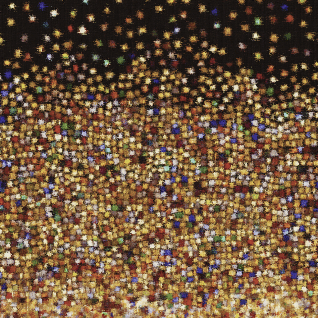 Abstract Elitis-behang met kleurrijke penseelachtige stippen die van donker naar licht verlopen.