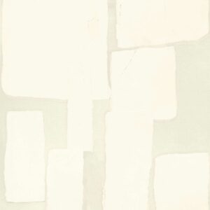 Abstract Elitis-behang met overlappende, gescheurde papierstructuren in zachte crèmetinten uit de Art Paper Amami RM 1035 01 collectie.