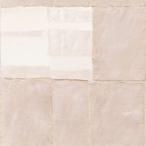 Beige Elitis-behang uit de Art Paper Okinawa collectie met een patroon van rechthoekige vlakken en subtiele textuur.