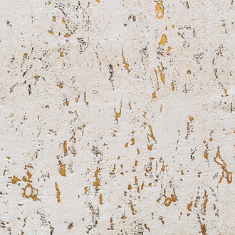 Lichtbeige Elitis Eclat RM 631 02 behang met goudkleurige en structuuraccenten.