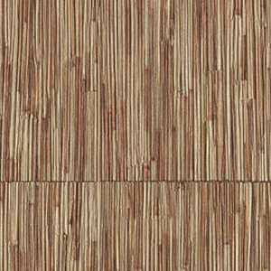 Natuurlijke behangstructuur van Elitis Formentera met verticale stroken in aardetinten.