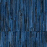 Donkerblauw Elitis-behang Formentera met een verticale, textiele strokenstructuur.