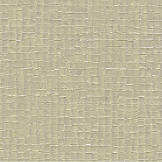 Beige Elitis-behang uit de Glass Nacres-collectie met een glanzende, geweven structuur (model VP 640 04).