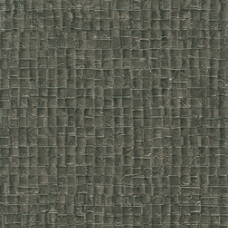 Donkergroen Elitis-behang uit de Glass Nacres-collectie met een glanzende, geweven textuur.