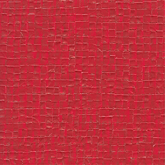 Rood Elitis-behang uit de Glass Nacres-collectie met een structuur van kleine, onregelmatige vierkantjes.