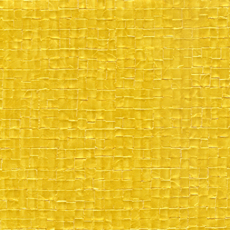 Gele Elitis-behangstructuur uit de Glass Nacres VP 640 32 collectie met een glanzend, mozaïekachtig patroon.