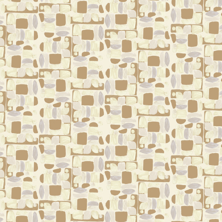 Abstract patroon van Elitis-behang Initiation Chaman TP 315 03 met aardetinten en geometrische vormen.