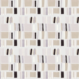 Geometrisch Elitis-behang uit de Initiation Renaissance collectie met abstract patroon in neutrale tinten.
