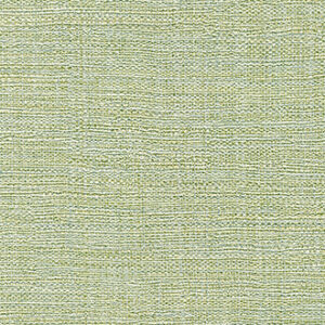 Lichtgroen Elitis-behang uit de Madagascar-collectie met een geweven textuur, model VP 631 38.