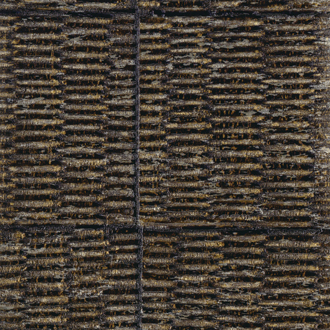 Behangpatroon Elitis Natural Mood VP 915 17 met een textuur van horizontale en verticale ribbels in donkere, aardse tinten.