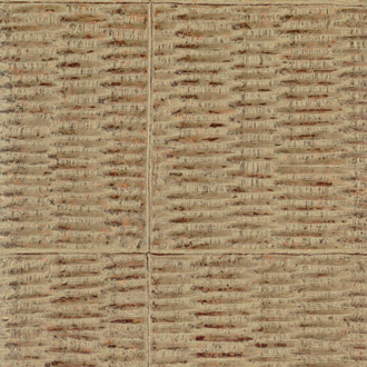 Structuurbehang in taupe kleur met een natuurlijk, geweven patroon uit de Elitis Natural Mood collectie (VP 915 23).